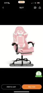 Simple Deluxe Gaming Chair with Footrest, Big And Tall Gamer Chair, Racing Style