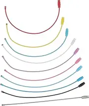[STOBOK] Diy Pendant Keychain Accessory 10pcs Wire Rope Keychain for Bag and Car Decor Random Color