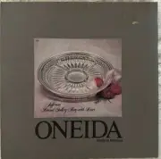 ONEIDA USA NEW in BOX - JEFFERSON GALLERY TRAY - SILVER & GLASS