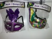 two women’s Mardi Gras masquerade, sequin masks, new with tags