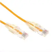 Dynamix PLSY-C6-3 Cat6A RJ45 Patch Lead - 3m - Yellow UTP - 10G - 30AWG - Ultra-Slim - Gold Plated - PoE 802.3af [PLSY-C6-3]