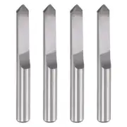 1/8" Shank 0.3mm Tip 90 Degree Solid Carbide Wood Engraving CNC Router Bit 4pcs