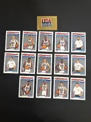 1991 NBA Hoops USA Dream Team Olympic Basketball 15 Card Mint Set Michael Jordan