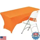 Fhberni Spandex Table Cover 6 ft. Fitted Polyester Tablecloth Stretch Table C
