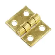 20Pcs Brass Hinges 1/4in 4 Hole Folding Small Hinge With Screws Kit(Gold) New