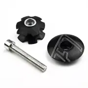 Headset Stem Top Cap BLACK Cut Shape 1 1/8 28.6mm MTB Commuter Road Bike