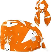 [YTYVAGT] Scrub Caps Women,Scrub Hats Suitable for Women,Carrot Seamless Vegetable