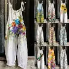 Women's Floral Jumpsuit Baggy Dungaree Ladies Summer Romper Playsuit Overalls UK