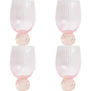 4x LVD Bubble Ball Barware/Drinkware Decorative Display 14.5cm Tequila Sunrise