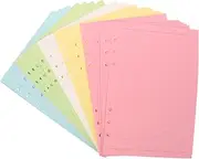 CANIGHT Planner Refill Paper 100 Sheets A5 Loose Leaf Paper 5 Colors 6 Hole Punched for Binder Planner