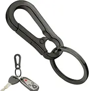 [Generic] Belt Holder, Zinc Alloy Key Storage Clip, Metal Carabiner Shape Key Holder, Fashion Accessory For Belts Jeans School Bags Backpacks