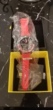 Invicta Men's 50mm Pro Diver Ferrari Red Black dial Coke Bezel Silicone Watch