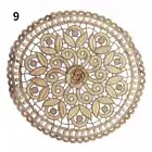 Lace Embroidery Floral Round Placemat Dining Table Mat Ornament Cup Coaster Pads