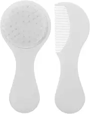 TOYANDONA Baby Hair Brush Comb Set 2pcs Newborn Scalp Scrubber Soft Bristles Baby Brush for Bath Gentle Scalping Tool