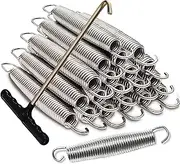 Eurmax Trampoline Springs 20pcs Galvanized Steel Replacement Spring with Trampoline Springs T Hook, 20pcs-Pack