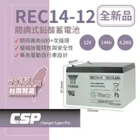 在飛比找蝦皮商城優惠-【YUASA】湯淺 REC14-12 鉛酸電池12V14Ah