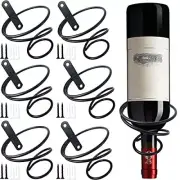 6 Pack Wall Mount Spiral Wine Holder Rack Metal Bottle Display Wine Storage