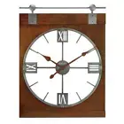 Bulova Wall Clocks W/ Metal Satin Silver Finish Wood Analog Quartz Rectangle