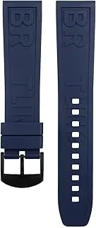 [KAVJU] Soft Natural Fluororubber FKM Rubber Letter Watchband 22mm For Breitling Professional Superocean Navitimer Bracelet Garden pin buckle