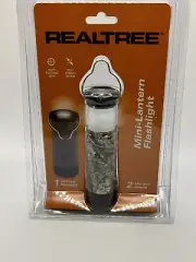 NOS Realtree Mini-Lantern Flashlight camo w light focusing lens and hook 2 hang