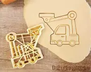 Excavator Digger Crane Bulldozer Car Vehicle Tractor Construction Cookie Cutter