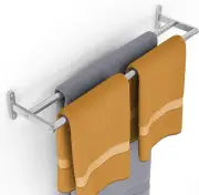 24 Inch Double Towel Bar for Bathroom Wall, Stainless Steel Towel Racks for Bath