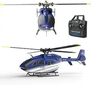 Remote Controlled Helicopter Aircraft with Single Rotor Wing and no ailerons, 6-axis Gyroscope for Altitude Hovering, Increased Flow Light Positioning, Stable Flight, Adult 14+