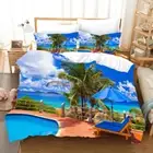 Tropical Ocean Scenery Duver /doona Cover Double Comfort Queen Bedding Set