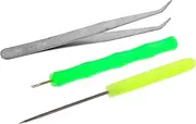 3pcs Paper Quilling Pen Durable Slotted Needle Tools for Art Crafting for DIY Paper Flower Rolling and Bead Making Sturdy and Materials
