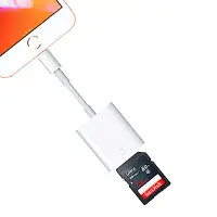 在飛比找Yahoo奇摩購物中心優惠-副廠Apple Lightning to SD 卡相機讀卡機