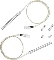 [BBQ-Yummy] 2 Pack Grill Hot Rod Ignitor Kit Replacement Parts for Pit Boss, Pellet Grill Igniter Rod Heating Element Hot Igniter Kits Compatible with for Traeger & Camp Chef Grill, with 2 Fuses