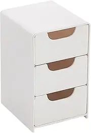 Desk Organizer with Drawers - Large Capacity Drawer Organizer,Space Saving Stationery Holder with 3 Layer, Stylish Makeup Box for Jewelry