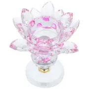 Lotus Shape Buddhism Candle Holder Exquisite Crystal Lotus Candle Holder