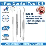 4PCS DENTAL TARTAR PLAQUE CALCULUS TOOTH SCRAPER Pick Scaler Tweezer