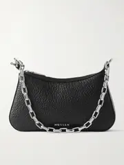 [MCQUEEN] MCQUEEN - T-bar Textured-leather Shoulder Bag - Black - One size One size Black