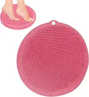Back Scrubber for Shower Wall | Round Shape Back Washer with Suction Cups - Bathroom Accessories Wall Mounted Back Scrubber, Bath Wash Pad for Women Men