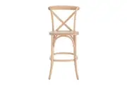 Matt Blatt Melrose Cross Back Counter Stool (Natural Beech/Board Seat)