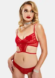 Not Ur Sidechick Lace Lingerie Garter Set