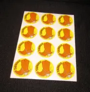 Trend Scratch n' Sniff "Yahoo Cowboy Boot" Sticker Sheet Scent Intact Vtg 1980’s