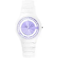 在飛比找momo購物網優惠-【Relax Time】RT57 優雅鏤空陶瓷手錶-紫x白/
