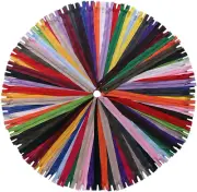 60 Pack of 7 Inches Mix Nylon Coil Zippers Bulk - Supplies Zippers for Tailor Se