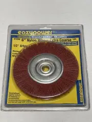 EAZYPOWER ISOMAX 6" NYLON WHEEL BRUSH EXTRA COARSE BENCH GRINDER WIRE #81056