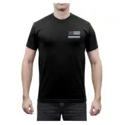 Black Honor and Respect 2-Sided Thin Blue Line Flag T-Shirt