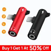 iPhone to 3.5mm AUX Charging Audio Headphone Adapter Jack Charger Cord Cable