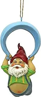 Design Toscano QL30697 Paavo and his Parachute Adrenaline Junkie Hanging Garden Gnome Statue, One Size, Full Color