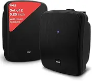 Pyle PDWR54BTB Waterproof and Bluetooth 5.25'' Indoor/Outdoor Speaker System, 600 Watt, Black, Pair