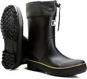 [HSBDNZQ] Rain Boots for Men, Waterproof Mens Rubber Boots with PVC Unique Design, Comfort Lightweight Work Mud Boots, Resistant Durable Slip Garden Boots for Farming Gardening Fishing