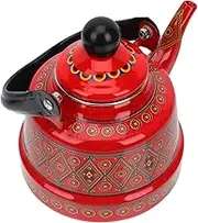 BESTOYARD Capacity Enamel Teapot for Stovetop Household Water Heating Kettle Kitchen Teakettle for Tea Instant Soup Elegant Design with Comfortable Handle Suitable for Gas Induction Cookers