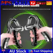 Men 5-60 KG Grip Strength Trainer Hand Gripper with Timer Stress Relief (Black)
