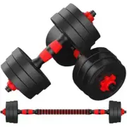 Adjustable Dumbbell Set, 5-44 lbs Free Weight Set with Connector for Barbell, Du